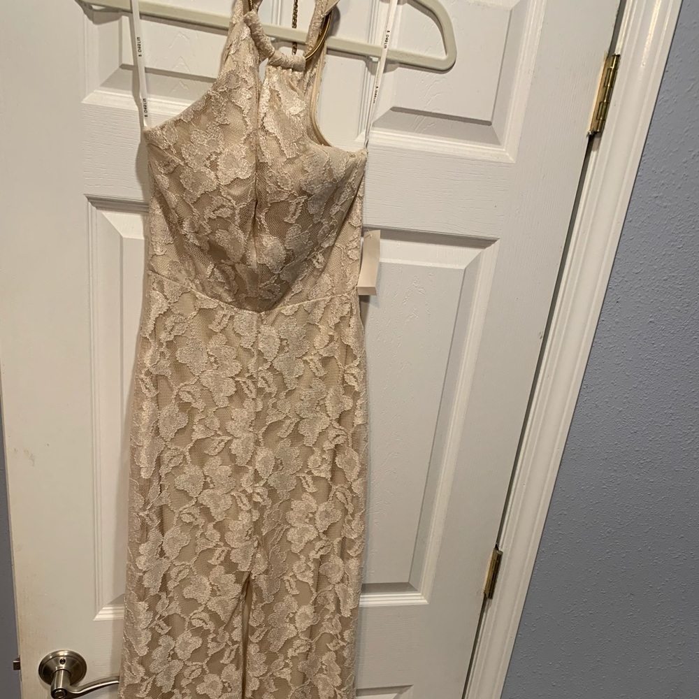 Gold prom dress